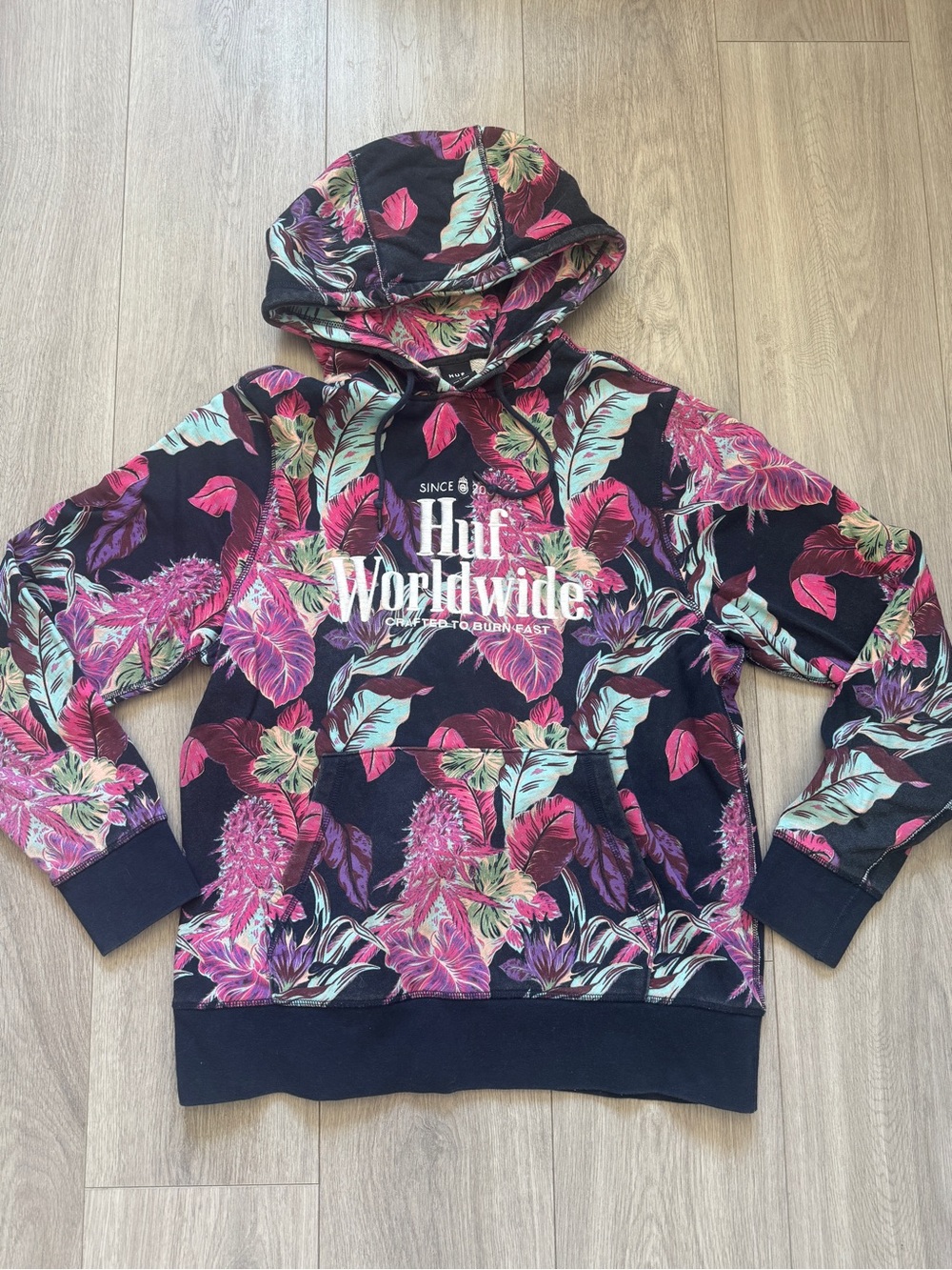 Mens HUF Floral Nug Sweatshirt Hoodie
